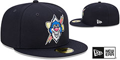 RailRiders MILB MARVEL DEFENDERS Navy Fitted Hat by New Era - 2nd View