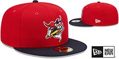 Sea Dogs MILB MARVEL DEFENDERS Red-Navy Fitted Hat by New Era - 2nd View