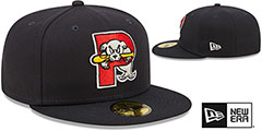 Sea Dogs MILB ONFIELD HOME Navy Fitted Hat by New Era - 2nd View