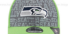 Seahawks 2014 NFL ALT DRAFT FLEX Lime Hat by New Era - 2nd View