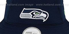 Seahawks 2014 NFL TRAINING BUCKET Navy Hat by New Era - 2nd View