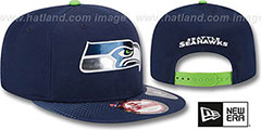 Seahawks 2015 NFL DRAFT SNAPBACK Navy Hat by New Era - 2nd View