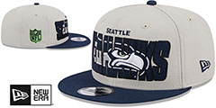 Seahawks 2023 NFL DRAFT SNAPBACK Stone-Navy Hat by New Era - 2nd View