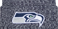 Seahawks 2023 SIDELINE Knit Beanie Hat by New Era - 2nd View