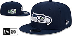 Seahawks 2024 NFL DRAFT SNAPBACK Navy Hat by New Era - 2nd View