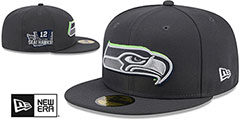 Seahawks 2024 ONSTAGE NFL DRAFT Grey Fitted Hat by New Era - 2nd View