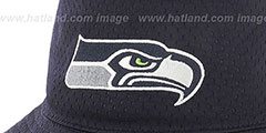 Seahawks BACKBOARD JERSEY BUCKET Navy Hat by Twins 47 Brand - 2nd View