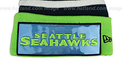 Seahawks BIG-SCREEN Knit Beanie Hat by New Era - 2nd View