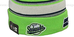 Seahawks WINTER TRADITION Knit Beanie Hat by New Era - 2nd View