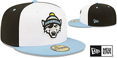 SeaWolves THEME NIGHT White-Black-Sky Fitted Hat by New Era - 2nd View