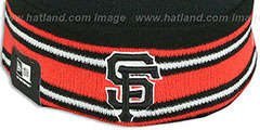 SF Giants AC-ONFIELD Black Knit Beanie Hat by New Era - 2nd View