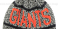 SF Giants BEDROCK Black-Grey Knit Beanie Hat by Twins 47 Brand - 2nd View