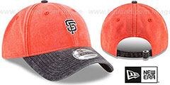 SF Giants GW RUGGED CANVAS STRAPBACK Orange-Black Hat by New Era - 2nd View