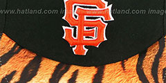 SF Giants REAL TIGER VIZA-PRINT Black Fitted Hat by New Era - 2nd View