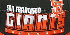 SF Giants SLICE-N-DICE SNAPBACK Black-Orange Hat by New Era - 2nd View