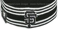 SF Giants SPORT-KNIT Black-Black Beanie Hat by New Era - 2nd View