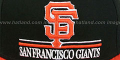 SF Giants UNDERLINE SNAPBACK Black-Orange Hat by New Era - 2nd View