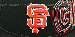 SF Giants WORD-WRAP Black Fitted Hat by New Era - 2nd View