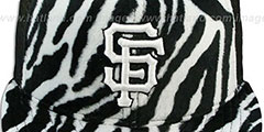 SF Giants ZEBRA ANIMAL-FUR MESH-BACK Fitted Hat by New Era - 2nd View