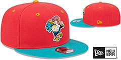 Shorebirds COPA SNAPBACK Red-Aqua Hat by New Era - 2nd View