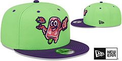 Sky Carp COPA SNAPBACK Lime-Purple Hat by New Era - 2nd View