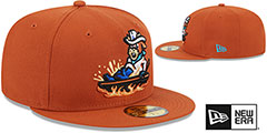 Sod Poodles THEME NIGHT Burnt Orange Fitted Hat by New Era - 2nd View