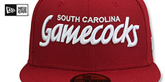 South Carolina NCAA TEAM-SCRIPT Red Fitted Hat by New Era - 2nd View