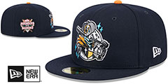 Space Cowboys MILB MARVEL DEFENDERS SIDE-PATCH Navy Fitted Hat by New Era - 2nd View