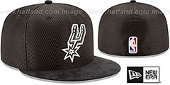 Spurs 2017 ONCOURT DRAFT Black Fitted Hat by New Era - 2nd View