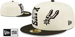 Spurs 2022 NBA DOUBLE WHAMMY DRAFT Fitted Hat by New Era - 2nd View