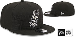 Spurs 2023 NBA DRAFT SNAPBACK Black Hat by New Era - 2nd View