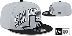 Spurs 2023 TIP OFF SNAPBACK Grey-Black Hat by New Era - 2nd View