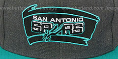 Spurs 2T-HEATHER SNAPBACK Grey-Teal Hat by Mitchell and Ness - 2nd View