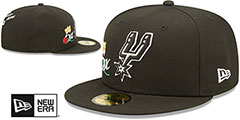 Spurs CROWN CHAMPS Black Fitted Hat by New Era - 2nd View