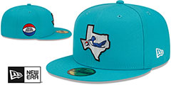 Spurs DIAMOND 75 CITY-SERIES ALTERNATE Teal Fitted Hat by New Era - 2nd View