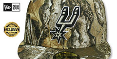 Spurs NBA TEAM-BASIC Realtree Camo Fitted Hat by New Era - 2nd View