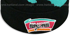 Spurs PAINTBRUSH BEANIE by Mitchell and Ness - 2nd View