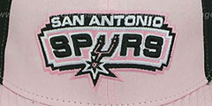 Spurs PINWHEEL Light Pink-Black Fitted Hat by New Era - 2nd View