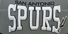 Spurs PRO-ARCH Grey-Black Fitted Hat by New Era - 2nd View