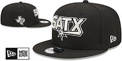 Spurs STATEMENT SNAPBACK Black Hat by New Era - 2nd View