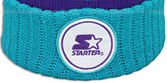 Starter S-STAR CLASSIC BOBBLE Purple-Teal Knit Beanie Hat - 2nd View