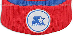 Starter S-STAR CLASSIC BOBBLE Royal-Red Knit Beanie Hat - 2nd View