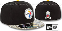 Steelers 2014 SALUTE-TO-SERVICE Black-Desert Fitted Hat by New Era - 2nd View