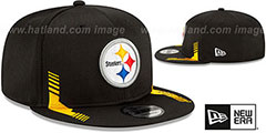 Steelers 2021 NFL SIDELINE HOME SNAPBACK Black Hat by New Era - 2nd View