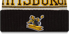 Steelers 2023 HISTORIC SIDELINE Knit Beanie Hat by New Era - 2nd View