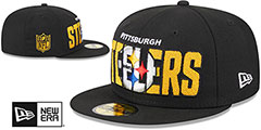 Steelers 2023 NFL DRAFT Black Fitted Hat by New Era - 2nd View