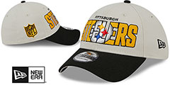 Steelers 2023 NFL DRAFT FLEX Stone-Black Hat by New Era - 2nd View