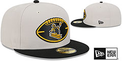 Steelers 2024 HISTORIC SIDELINE Stone-Black Fitted Hat by New Era - 2nd View