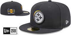 Steelers 2024 ONSTAGE NFL DRAFT Grey Fitted Hat by New Era - 2nd View