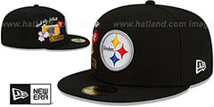 Steelers CITY CLUSTER Black Fitted Hat by New Era - 2nd View